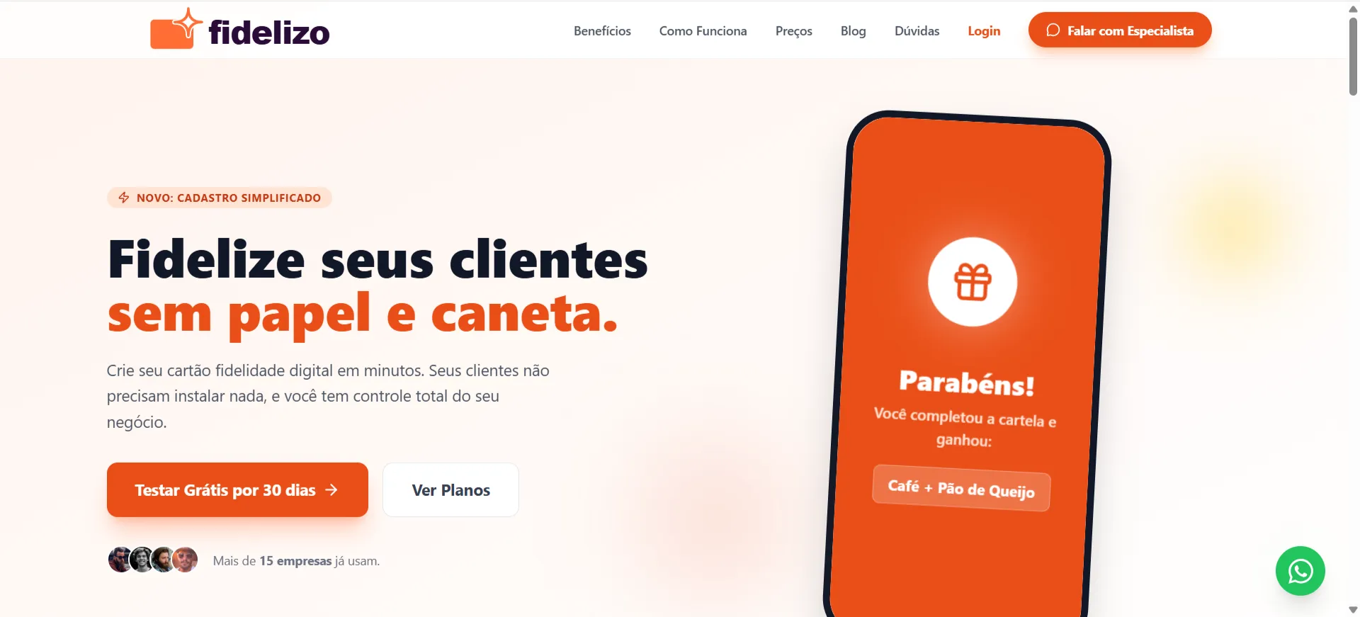 Fidelizo - Plataforma de Fidelização